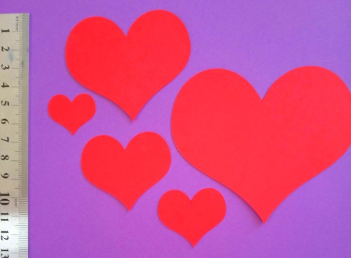 Обрывки бумаги HEART, 13 шт, цвета