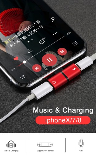 Adapter 2w1 Lightning / Audio / iPhone 7 / 7 PLUS