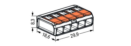 Универсальный разъем WAGO Quick Connector 5х4мм 10 шт.