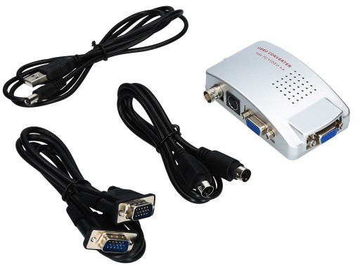 КОМПЛЕКТ КОНВЕРТЕРА VGA-BNC S-VIDEO VGA AV СИГНАЛА