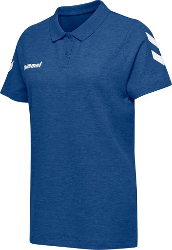 ФУТБОЛКА ПОЛО ЖЕНСКАЯ HUMMEL, ХЛОПОК СИНИЙ M
