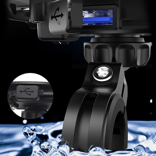 ДЕРЖАТЕЛЬ ДЛЯ МОТОТЕЛЕФОНА GPS USB QC3.0 3,5-6,5