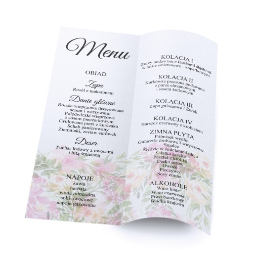 MENU WESELNE PERSONALIZACJA rustykalne lawenda