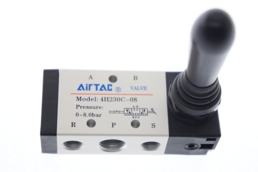 3-ПОЗИЦИОННЫЙ РУЧНОЙ КЛАПАН 5/3 ЗАКРЫТЫЙ AIRTAC 4H230C-08 1/4