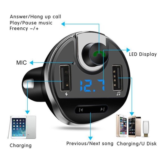 FM-передатчик Bluetooth с функцией громкой связи MP3 SD USB