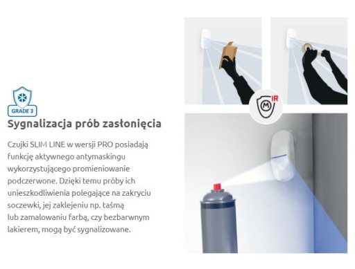 SLIM-PIR-LUNA Czujka ruchu z oświetleniem, Satel