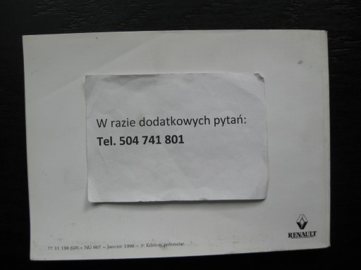 RENAULT CLIO II 1998-2000 инструкция по эксплуатации PL