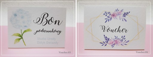 BONY PODARUNKOWE UPOMINKOWE voucher ŚWIĄTECZNE KOPERTA PAKIET 25 SZTUK