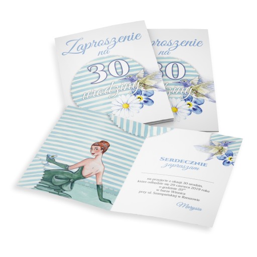 ZAPROSZENIA NA URODZINY PERSONALIZACJA + koperta