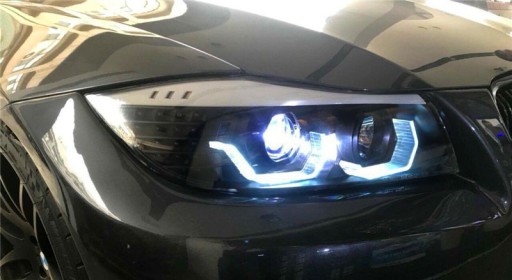 BMW E90 E91 08-12 LCI LAMPY reflektory przod przednie LED RINGI 3D H7/H1