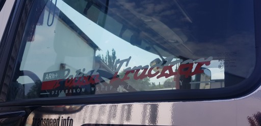 Польская наклейка Trucker, двухцветная ФЛАГ, TIR