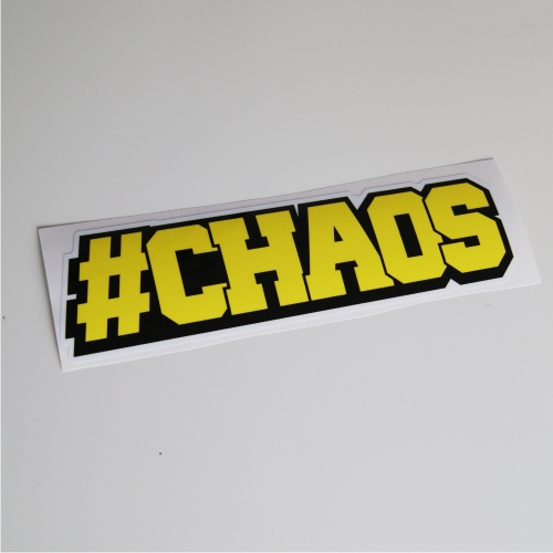 Наклейка CHAOS на мотор автомобиля, ноутбук, скутер *18см