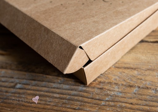 Pudełko na zdjęcia 15x21 15x23 Opakowanie PIĘKNE CHWILE KRAFT eco brązowe