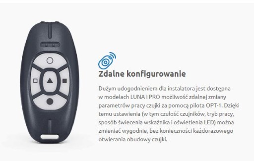 SLIM-PIR-LUNA Czujka ruchu z oświetleniem, Satel