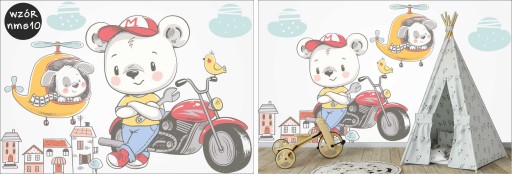 Наклейки на стену для ДЕТЕЙ, ДЕКОРАТИВНЫЕ мишки, зайчики, звездочки