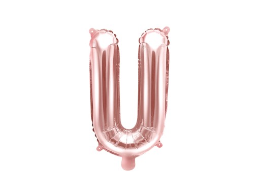 Balon foliowy litera U Rose Gold Różowe Złoto