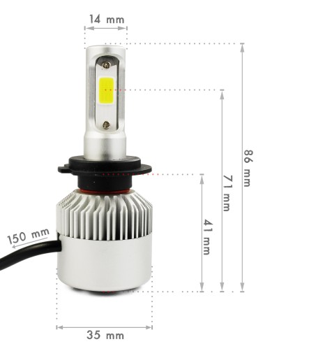 Светодиодные лампы H11 S2 72W COB POWERFUL SET 16000 лм