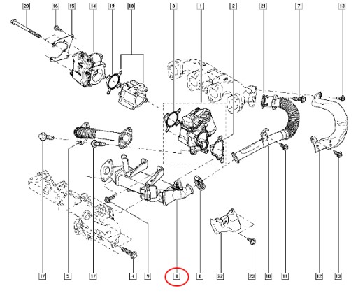 ОХЛАДИТЕЛЬ EGR 2.3 DCI MASTER III MOVANO ОРИГИНАЛ