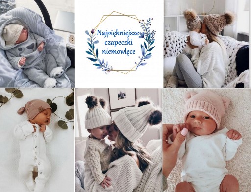 Czapka czapeczka niemowlęca WIOSNA JESIEŃ 38-40
