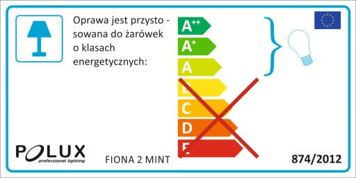KINKIET Lampa Oprawa Ścienna Spot Fiona E14 Polux