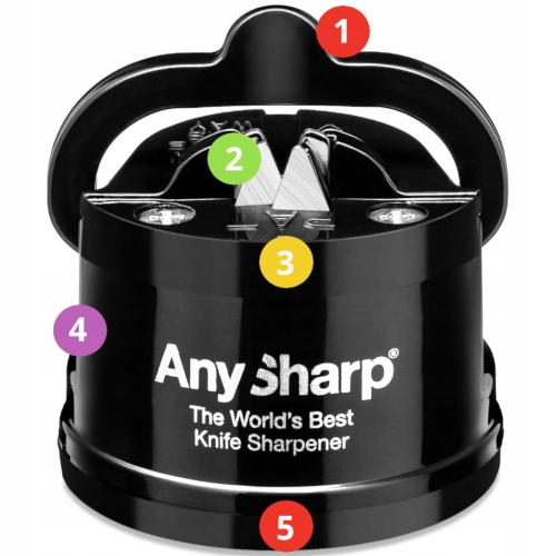 AnySharp ДИСК ДЛЯ ЗАТОЧКИ НОЖЕЙ ЧЕРНЫЙ ОРИГИНАЛЬНЫЙ КЛАССИК
