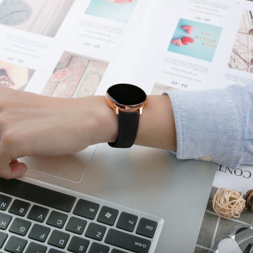 ЧЕРНЫЙ ремешок для SAMSUNG GALAXY WATCH ACTIVE 2 40 мм