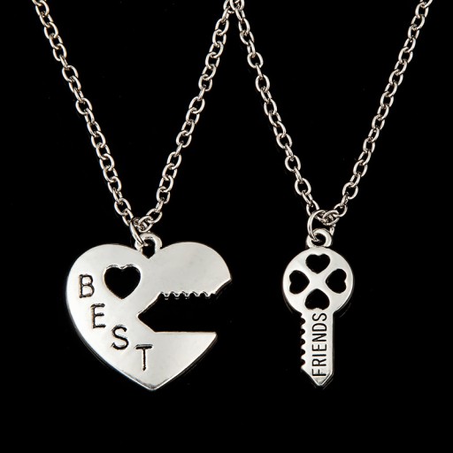 ОЖЕРЕЛЬЕ ДРУЖБА сердце ЛУЧШИЕ ДРУЗЬЯ BFF X2