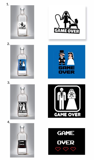 GAME OVER СВАДЕБНЫЕ ЭТИКЕТКИ ДЛЯ ВОДКИ и другие!