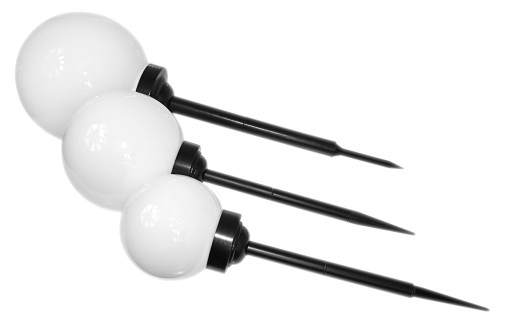 СОЛНЕЧНАЯ ЛАМПА МОЛОЧНО-БЕЛЫЙ ШАР 15см 4 LED! XL