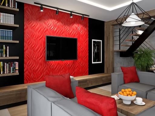 3D Стеновые панели из пенополистирола 60x60 FLAMES