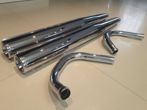 Глушители + колена Jawa TS 350 638 низкие глушители