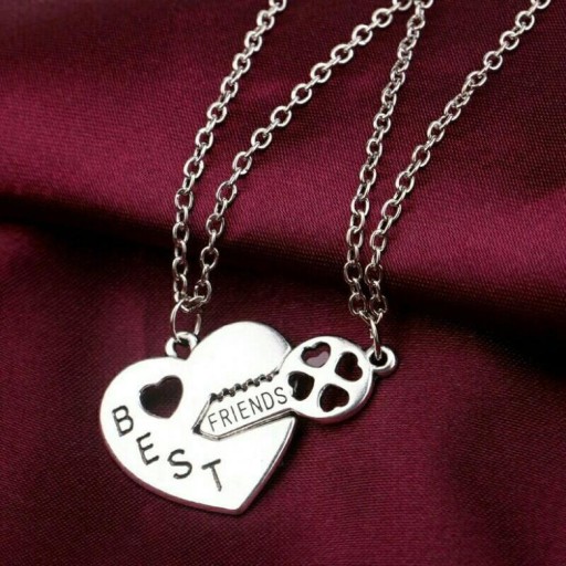 ОЖЕРЕЛЬЕ ДРУЖБА сердце ЛУЧШИЕ ДРУЗЬЯ BFF X2