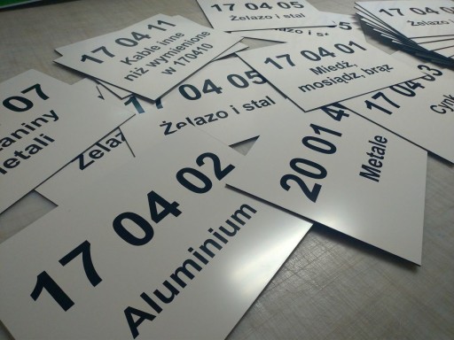 Табличка WASTE CODES 40х30см WASTE CODES