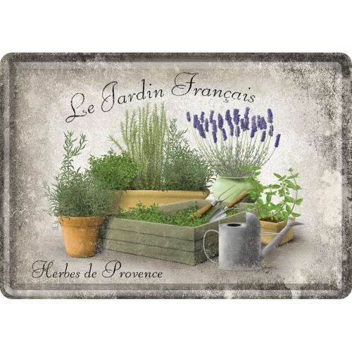Открытка Le Jardin Francais 14х10 металл Ностальгия