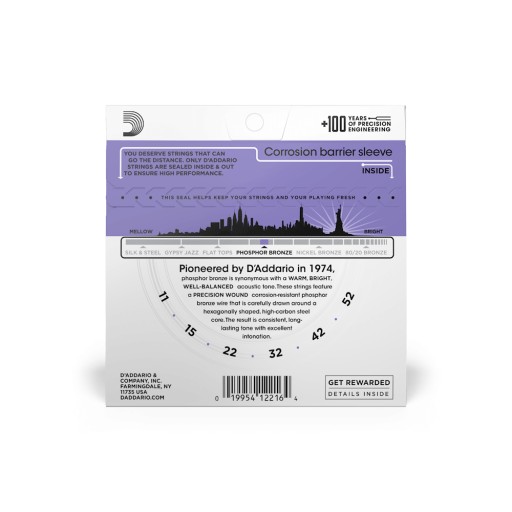 D'ADDARIO EJ26 STRUNY DO GITARY AKUSTYCZNEJ 11-52