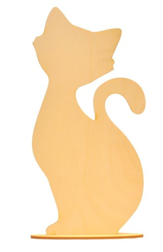 КОТ КОТ на подставке, украшение, декор, фанера, 25 см
