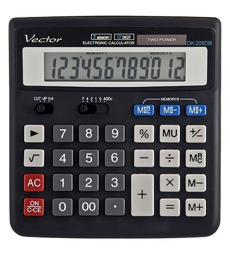 Kalkulator biurowy VECTOR DK-209DM / 12 pozycji