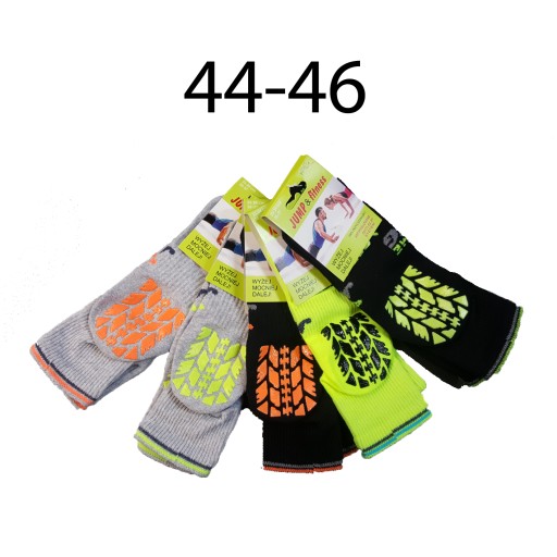 Носки Jump Fitness Abs Yoga серые+зеленые 44-46