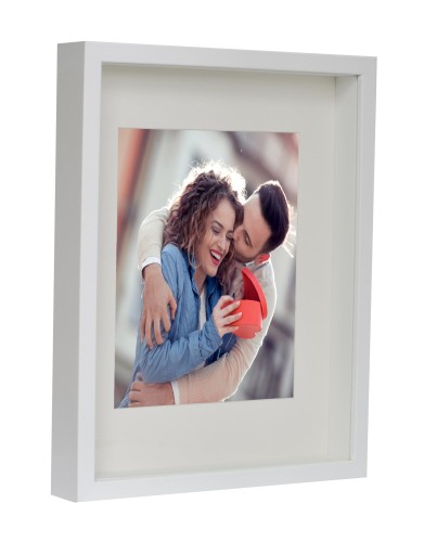3D фоторамка глубокая галерея 28х35 белая