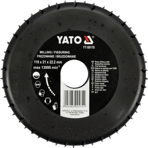 YATO YT-59176 РАШМИЛЬ ДЛЯ ДЕРЕВА 118MM