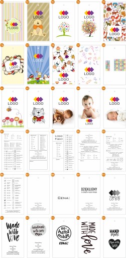 Бирки, бирки, бирки, бирки для одежды с дырочкой, 250 шт + дизайн