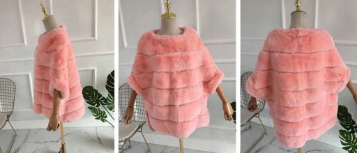 Пончо REX Oversize из меха кролика