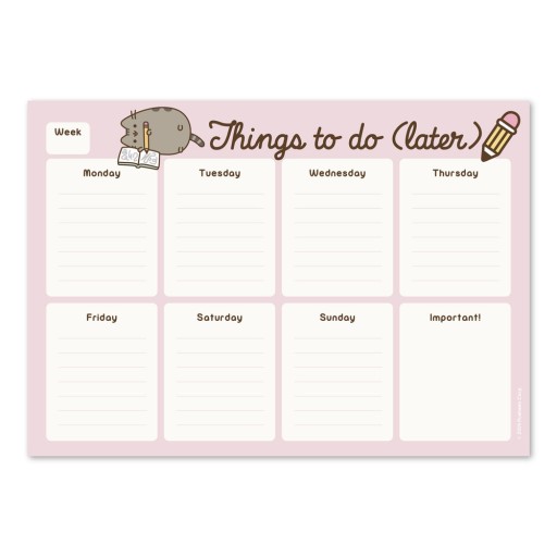 Еженедельный ежедневник Pusheen Rose Collection А4