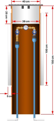 ВОДОСЧЕТЧИК ЛЮК H=1500 DN400 + КЛАПАНЫ