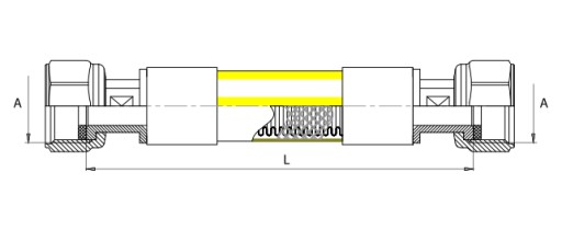 ГАЗОВЫЙ ШЛАНГ ГАЗОВАЯ ТРУБА 1/2 125см GW/GW