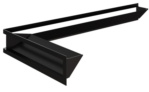 kratka luft NAROŻNA płytka SF 800x400x90 czarna lewa wlotowa metalowa