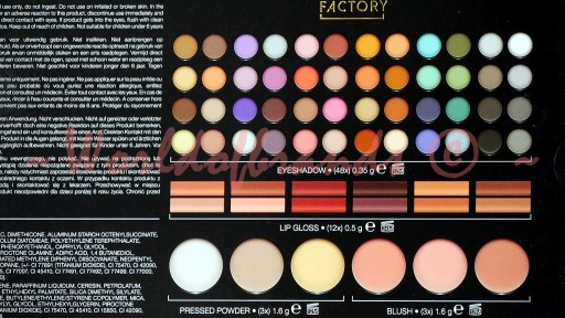 FAB FACTORY Zestaw make up ARTYSTYCZNY 4w1 Paleta