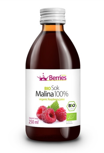 Organic Raspberry Juice 100% Органический малиновый сок 250мл