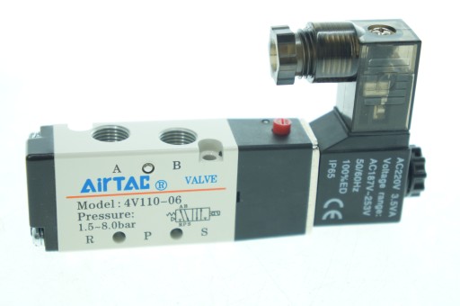 ЭЛЕКТРОМАГНИТНЫЙ КЛАПАН AIRTAC 4V110-06 AG 5/2 - 1/8- 230 В переменного тока