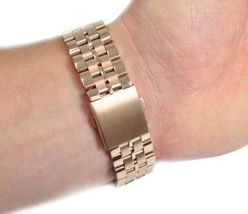 Bransoleta do zegarka ROSE GOLD STAL 14mm PVD m7